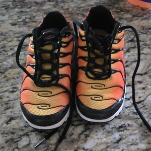 Nike Kids Vibrant Orange and Black Sneakers